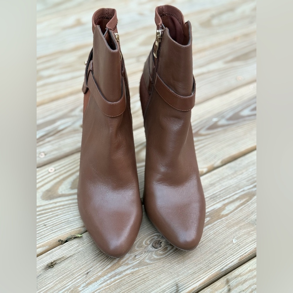 White House Black Market Brown Ankle Booties